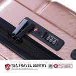 Rose Gold 3-Piece Lightweight Luggage Set