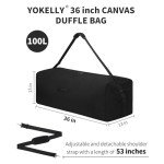 YoKelly 36" Extra Large Canvas Duffel Bag