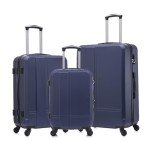 Merax 3-Piece Blue Hardshell Spinner Luggage Set