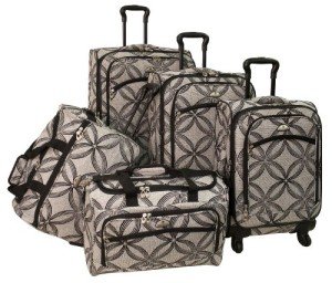 American Flyer Clover 5-Piece Spinner Luggage Set