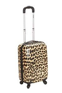 Leopard Print 20-Inch Hardside Spinner Suitcase