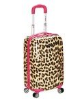 Pink Leopard Hardside Carry-On Spinner Luggage