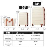 Merax Expandable 2-Piece Hardside Luggage Set