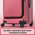Lightweight 2-Piece Aluminum Luggage Set – Wine Red