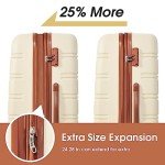 Merax Expandable 2-Piece Hardside Luggage Set