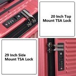 Lightweight 2-Piece Aluminum Luggage Set – Wine Red