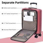 Lightweight 2-Piece Aluminum Luggage Set – Wine Red