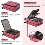 Lightweight 2-Piece Aluminum Luggage Set – Wine Red