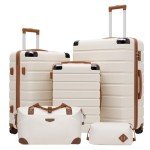 Coolife 3-Piece Lightweight Hard Shell Luggage Set