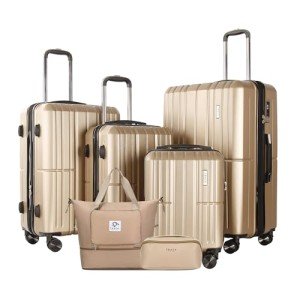 Champagne 4-Piece Expandable Hardshell Luggage Set