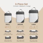 Compression Packing Cubes Set - 6 Piece Gray