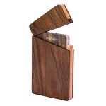 Sleek Walnut Business Card Holder for Professionals
