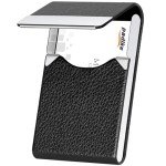 Sleek PU Leather Business Card Holder - Black