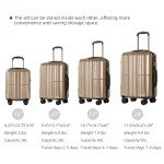 Champagne 4-Piece Expandable Hardshell Luggage Set
