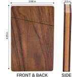 Sleek Walnut Business Card Holder for Professionals