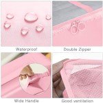 9-Piece Waterproof Packing Cubes Set - Pink