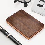 Sleek Walnut Business Card Holder for Professionals