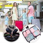 9-Piece Waterproof Packing Cubes Set - Pink