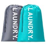2 Pack XL Travel Laundry Bags with Drawstring