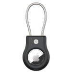 AirTag Keychain Holder with Secure Lock and Cable