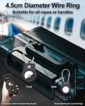 AirTag Keychain Holder with Secure Lock and Cable