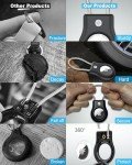AirTag Keychain Holder with Secure Lock and Cable