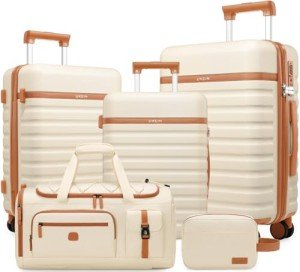 5-Piece UKEIN Hardside Luggage Set with Spinner Wheels