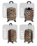 Rockland Safari Leopard 3-Piece Hardside Luggage Set