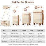 5-Piece UKEIN Hardside Luggage Set with Spinner Wheels