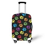 Colorful Dog Paw Print Luggage Cover - Fits 18-21 Inch