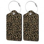 Cute Black Leopard Print Luggage Tags - 2 Pack