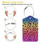 Neon Leopard Print Luggage Tags - 2 Pack