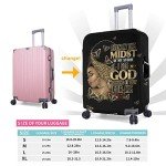 African American Woman Luggage Cover with Zipper