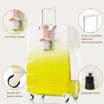 Merax 3-Piece Hardside Luggage Set in Yellow