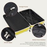 Merax 3-Piece Hardside Luggage Set in Yellow