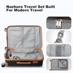 3-Piece Hardside Luggage Set in Black/Brown