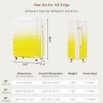 Merax 3-Piece Hardside Luggage Set in Yellow