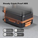 3-Piece Hardside Luggage Set in Black/Brown