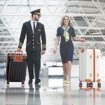 3-Piece Hardside Luggage Set in Black/Brown