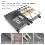 Light Grey 5-Piece Merax Hardshell Luggage Set