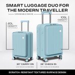 2-Piece Hardside Luggage Set with Charging Port