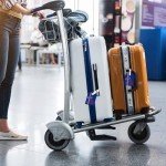 Leather Football Luggage Tags - 2 Pack, Red & Blue