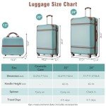 Merax Vintage Luggage Set with Cosmetic Case