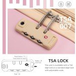 LARVENDER 3-Piece Pink Expandable Luggage Set