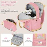 LARVENDER 3-Piece Pink Expandable Luggage Set