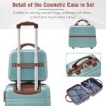 Merax Vintage Luggage Set with Cosmetic Case