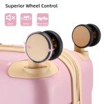 LARVENDER 3-Piece Pink Expandable Luggage Set