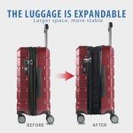 KROSER 20-Inch Hardside Expandable Carry-On Luggage
