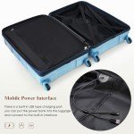 Merax 3-Piece Expandable Luggage Set with USB Port