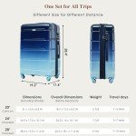 Merax 3-Piece Expandable Luggage Set with USB Port